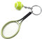 RIXERKOC Porte-clés en forme de raquette de tennis - En métal - Pendentif en forme de balle de tennis - Cadeau pour le sport, vert, M