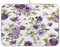 Kcldeci Geschirrabtropfmatte Veilchen-Blumen und frisches Laub, Trocken-Geschirr-Abtropfmatten, rutschfest, super saugfähig, Abtropfpad, Geschirrmatte, 40,6 x 45,7 cm
