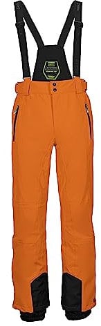 killtec Herren Skihose/Funktionshose mit abnehmbaren Trägern, Kantenschutz und Schneefang Enosh, orange, S, 30920-000
