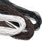 TOAOB 105 Metres Waxed Cotton Cords Braided Cotton Cord Black Brown White Thread Beading Strings 2mm for Jewellery Making Craft Decoration