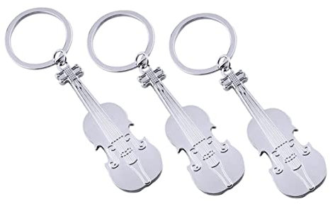GALPADA Décapsuleur De Bière 3 Pièces Violon Tire-Bouchon Guitare Porte-Clés Musique Accessoires Clé Ouvre- Suspendu Porte-Clés Violon Porte-Clés Ouvre Musique Ouvre Violon Clé