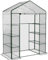 Outsunny Serre de Jardin avec étagères 4 Niveaux, Serre de Balcon, châssis en Acier, Porte zippée Enroulable, pour légumes Plantes Fleurs, intérieur et extérieur, 143 x 73 x 195 cm, Transparent