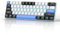 MageGee 60% Mechanical Gaming Keyboard, STAR 61 Compact Blue LED Backlit Wired Keyboards with Hot-Swappable Brown Switch, Portable Full Keys Anti-ghosting Gaming Keyboard - Black & White