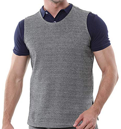 Natudeco Gilet De Protection Résistant Aux Coupures, Couteau En Fibre PE De Grade 5, Vêtements De Sécurité, Gilet Anti-coup De Couteau, Vêtements De Protection Contre les Coupures Vêtements (XL)