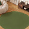 TAPISO Mono Rund Teppich Kurzflor Indoor Outdoor UV-beständig Grün Khaki Einfarbig Wohnzimmer Schlafzimmer Kinderzimmer Modern Design ÖKO-TEX 240 x 240 cm