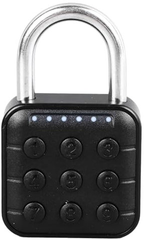 Cadenas Intelligent, Serrure Bluetooth étanche, Prend en Charge L'application Bluetooth et le Déverrouillage par Mot de Passe, Serrures de Porte sans clé Robustes,Cadenas Extérieur