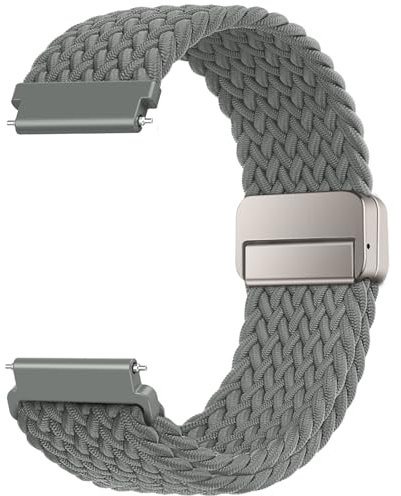 Yoohoo 20mm Watch Straps for Samsung Galaxy Watch 7/6/5/4/FE 40mm 44mm/6 Classic Strap 47mm 43mm/4 Classic 42mm 46mm/5 pro 45mm/ Active 2 40 mm 44 mm/Active 40 mm,Nylon Magnetic Bands for All