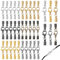 36 Stück Verschluss Armband Verschluss Edelstahl Karabinerverschluss Lederband Kette Clipverschluss für Schmuckherstellung Halskette Lederband DIY, 6 Farben