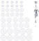 Lot de 40 disques de piercing en silicone transparent pour piercing - 3/5/7/9 mm - Stabilisateur en plastique pour boucles d'oreilles.