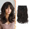 BARSDAR Clip in Haarverlängerungen, 30cm Kurzes Wellige Clip in Extensions Dunkel Braun Für Frauen 6PCs Voller Kopf Dickes Synthetisches Haarteile Hair Extension - Dunkel Braun