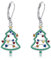 Weihnachtsohrringe Weihnachtsbaum-Ohrhänger aus Sterlingsilber Weihnachtsschmuck für Frauen