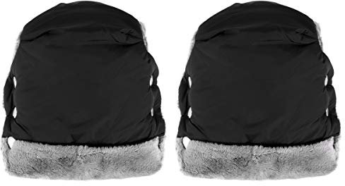 Yolispa Pram Hand Muff, Universal Size Pram Hand Warmer, Windproof Thickening Anti-Freeze Stroller Fleece Hand Gloves, Waterproof Pushchair Hand Muff, Pram Accessories Baby Stroller Gloves
