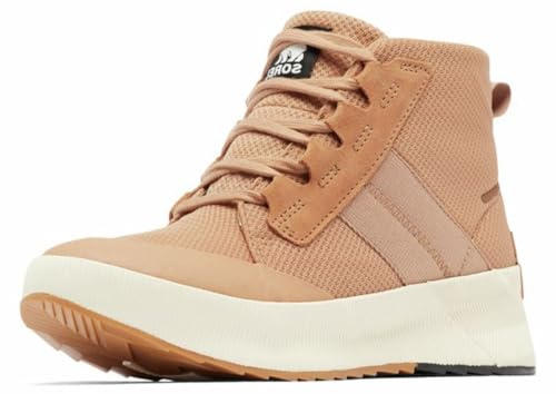 Sorel Women's Out N About III WP Mid Sneaker Shoes, Tawny Buff/Gum 2, 8