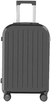 curfair 20 Inch Carry On Suitcase with USB Port & Cup Holder - ABS Hard Shell Lightweight Luggage - 360° Spinner Wheels & 3-Level Adjustable Handle - Airline Approved Cabin Size (35x22x56cm) Dark Gr