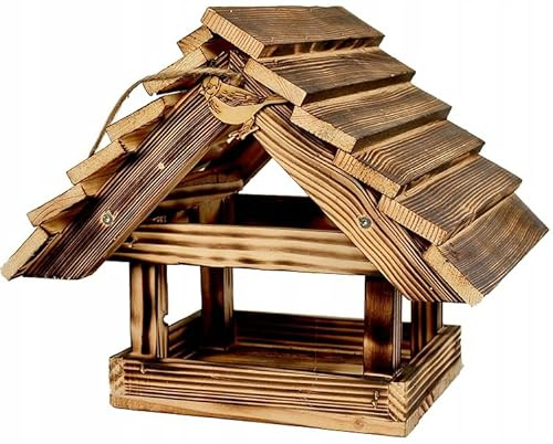 WOODOK Nistkasten aus Holz – Wetterfester Brutkasten für Meisen, Rotkehlchen & Spatzen mit Reinigungsklappe – Vogelhaus mit Räuberschutz –Vogelfutterhaus aus Holz –XXL 30x35cm