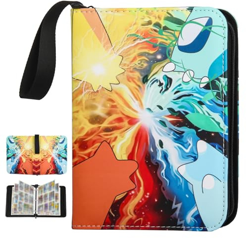 ZUPAPJO Album Porta Carte, 900 Tasche Album Carte Collezionabili, 50 Raccoglitore Di Carte, PU Libro Porta Carte Impermeabile