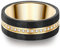 Trésor 1934 Trilani Damen-Ring Edelstahl gelbvergoldet Zirkonia weiß Brillantschliff - Edelstahlring vergoldet Carbon Verlobunsgring Ehering Partnerring