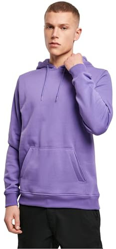 Build Your Brand BY011-Heavy Hoody, Felpa con Cappuccio Uomo, Viola (Ultraviolet), M