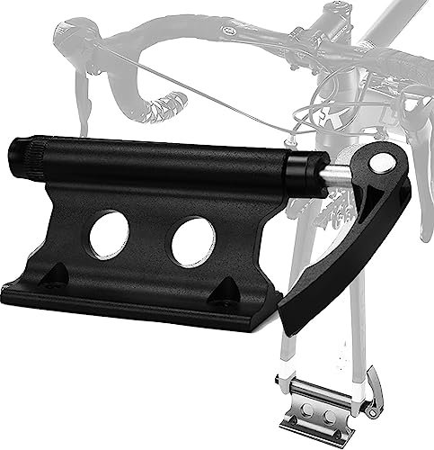 Fahrradblock Gabelhalterung, YUNYODA Schnellspanner Gabelhalterung LKW-Ladefläche Fahrradträger, Aluminiumlegierung Fahrrad Vorderradgabel Festclip Gepäckträger Schwarz