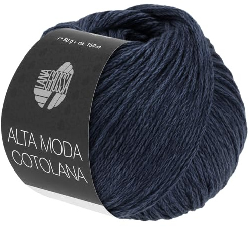 LANA GROSSA Alta Moda Cotolana | Edles Kettengarn aus 45% Schurwolle (Merino superwash), 45% Pima Baumwolle & 10% Polyamid| 50g Wolle zum Stricken & Häkeln | 150m Garn FB 29