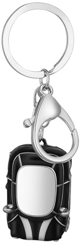 Mini porte-clés de voiture style voiture Keyfob Porte-clés créatif e porte-clés porte-clés décoratif Pendentifs pour hommes et femmes Rouge, Noir, 11x2.5cm