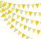 Pink Blume 44 Ft/13.5M Citron Décorations De Fête Jaune Plaid Floral Citron Bannière Bruant Suspendu Papier Triangle Guirlande Streamer pour Mariage Baby Bapteme Fournitures De Fête d'anniversaire