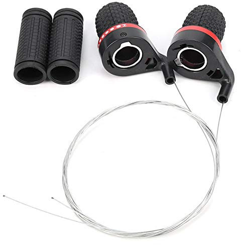 Drehgriffschalter-Set, Speed Shifter Fahrrad Schalthebel Mountainbike Umwerfer Griff Drehgriff Schaltgetriebe Grip Brake Twist Shift Universeller Gangschaltung Mountainbike-Straßenlenker, 1 Paar