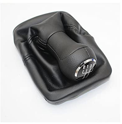 Schaltknauf Für VW Für Beetle 1998 1999 2000 2001 2002 2003 2004 2005-2010 5 Gang Schaltknauf Mit Lederstiefel Automatik Schalthebel (Farbe : Black Giator)