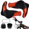 DCAS Hörner Fahrradlenker, Ergonomische Handgriffe, Rutschfeste Lenkergriffe 22mm, MTB Griffe Weich, Für Fahrrad/E-Bike/BMX UVM (Rot)