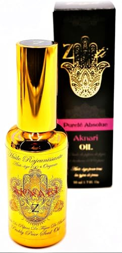 Zayti Olio di semi di fico d'barbarie del Marocco spremuto a freddo, 50 ml 100% puro, biologico, nativo, vegano, cosmetico biologico per corpo, capelli, pelle e unghie