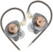 LINSOUL KZ EDX Pro X - Auricolari in-ear, singolo driver dinamico HiFi con forma ergonomica, cuffie da gioco cablate (senza microfono, grigio)