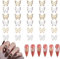 3D Butterfly Nail Charms, 30 Pcs Shiny Butterfly Nail Rhinestones Gems Gold Silver Nail Art Charms Luxury Crystal Nail Jewelry for Nail Art Decoration DIY Crafts (Gold+Silver D)