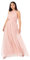 Anaya with Love Ladies Maxi Dress for Women Halter Neck Long Sleeveless with Belt A Line Evening Gown Ball Prom Wedding Guest Bridesmaid, Pfirsichrosa 44