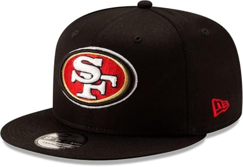 New Era NFL 9FIFTY Team-Farbe, verstellbare Snapback-Mütze, Einheitsgröße, San Francisco 49ers – Schwarz, Einheitsgre