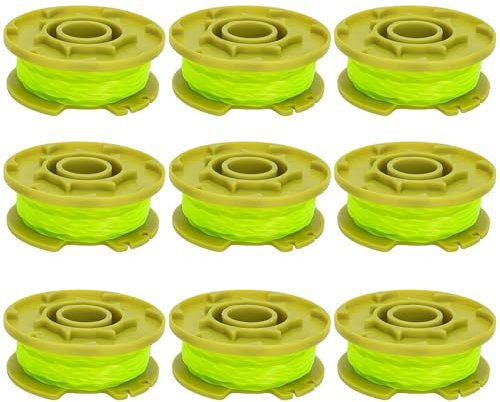 Chuancheng 9er Set Ersatzspulen für Ryobi One Plus AC80RL3 Freischneider 18V 24V 40V 3,3m Drahtspule