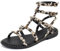 IF Fashion Schuhe Sandalen Flip-Flops Gladiator Sommerstiefel für Damen mit Nieten Kunstleder 6868-136, 101 Schwarz Leopard, 40 EU
