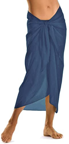 TOSKATOK® Frauen Mädchen Sexy stilvoller Strand Wickelrock Sarong Pareo in Unifarben