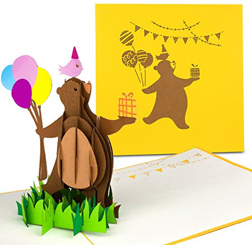 papercrush® Pop-Up Karte Kindergeburtstag - 3D Geburtstagskarte für Mädchen und Jungen, Kinder Glückwunschkarte, Geschenkkarte zum Kinder-Geburtstag