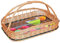 Weidentablettt mit Bügel Tablettkorb Korbtablett Tablett Weide Serviertablett (Verschiedene Motive)