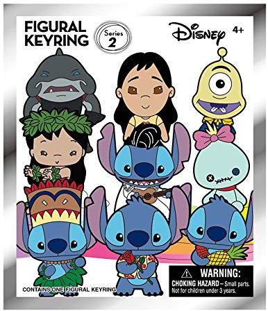 Disney Lilo & Stitch Series 2-3D Foam Key Ring Blind Bag, Multicolor
