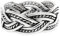 Windalf Vikings Unisex Vintage Ring THORNGAD 0.8 cm Partner Silberring Zopf-Muster Bohemia Geflochtener Freundschaftsring Handgeschmiedet aus 925 Sterlingsilber (Silber, 74 (23.6))