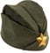 STOBOK Militärseitenkappe Sowjetischer Hut Pilotka Khaki Russischer Armeehut mit Goldenem Stern für Karnevals-Cosplay-Party (Armee Grün + Goldener Stern)