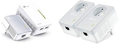 TP-Link CPL 600Mbps + CPL WiFi 300 Mbps avec Ports Ethernet, Prise CPL Kit de 2 & CPL 600 Mbps avec Prise Intégrée et Ports Ethernet, Prise CPL Kit de 2