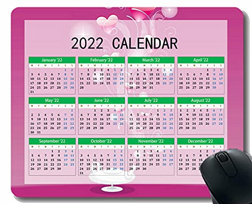 Gaming Mouse Pad 2023 Anno Calendario Con vacanze, lampada Light Heart Mouse tappetino per Computer Computer per ufficio Laptop da Uomo Donne