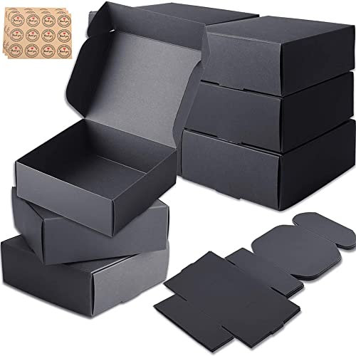 Aieraczy Kraft Geschenkbox Klein Schwarz, 30 Stück, 7,5 x 7,5 x 3cm Karton Geschenkschachtel, Mini Schachteln für Geburtstag Party, Gastgeschenke Hochzeit, Weihnachten, Halloween