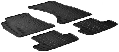 AROBA GL0241 Design Gummi Fußmatten kompatibel mit Audi A5 8T Coupe, S5, RS5 BJ. 06.2007-07.2016 erhöhter Rand 4 TLG Farbe Schwarz Gummimatten Automatten passgenau