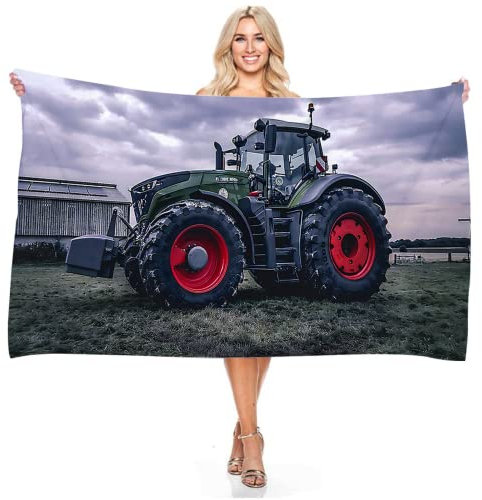 Ailaikei LKW Traktor Badetuch sporthandtuch Handtuch Strandtuch für Kinder 70 x 140cm weich Sandfreies Handtuch (5,70x140cm)