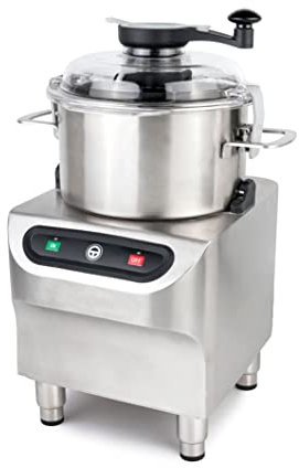METRO Professional Tritatutto elettrico da tavolo GFC1005, acciaio inox, 5 l, 800 W, argento