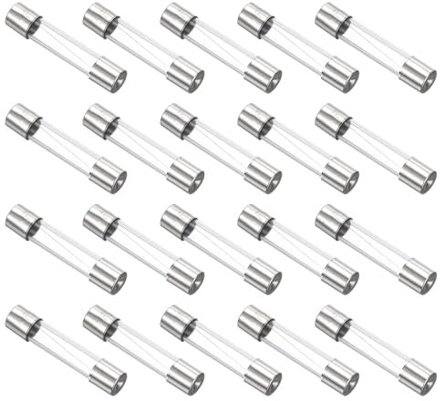 PATIKIL 6x30mm Soufflage-Rapide Verre Fusibles Assortiment Trousse, 50 Paquet 250V 1A 2A 3A 4A 5A 6A 7A 8A 10A 15A Rapide Coup Verre Tube Fusible pour Électrique Alimentation