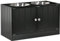 PawHut Gamelles Chiens surélevées gamelle Double Chien Chat Porte-gamelles 60 x 30 x 35,5 cm 2 gamelles 2L Acier INOX incluses Bois Noir